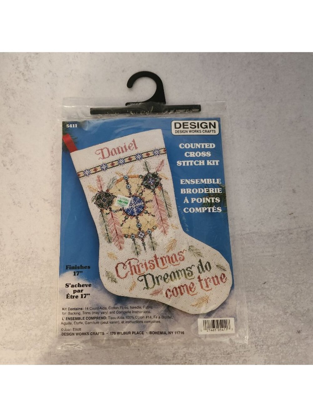 Vintage Cross Stitch Kit Christmas Stocking Christmas Dreams Come True Stocking